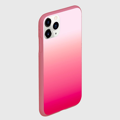 Чехол iPhone 11 Pro матовый Оттенки розового градиент / 3D-Малиновый – фото 2
