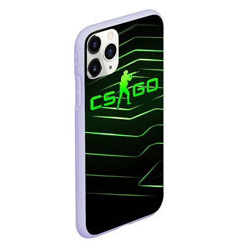 Чехол iPhone 11 Pro матовый CS GO dark green / 3D-Светло-сиреневый – фото 2