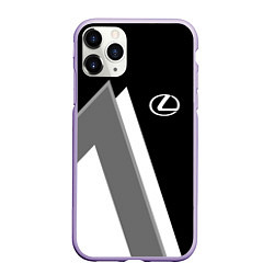 Чехол iPhone 11 Pro матовый Лексус - спортивный серый, цвет: 3D-светло-сиреневый