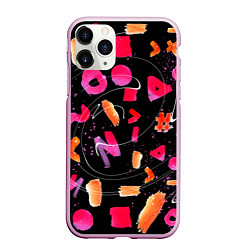 Чехол iPhone 11 Pro матовый Яркие маркеры, цвет: 3D-розовый