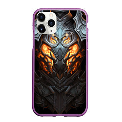 Чехол iPhone 11 Pro матовый Огненный доспех рыцаря Dark Souls