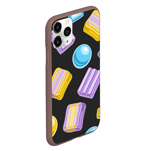 Чехол iPhone 11 Pro матовый Жевательная резинка / 3D-Коричневый – фото 2