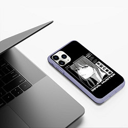 Чехол iPhone 11 Pro матовый Стильная Макима - Человек бензопила, цвет: 3D-светло-сиреневый — фото 2