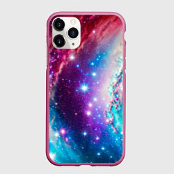 Чехол iPhone 11 Pro матовый Удивительная вселенная, цвет: 3D-малиновый
