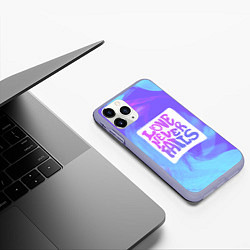 Чехол iPhone 11 Pro матовый Love neve fails, цвет: 3D-светло-сиреневый — фото 2