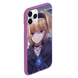 Чехол iPhone 11 Pro матовый Touhou Project Алиса Маргатройд, цвет: 3D-фиолетовый — фото 2