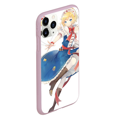 Чехол iPhone 11 Pro матовый Touhou Project Алиса Маргатройд / 3D-Розовый – фото 2