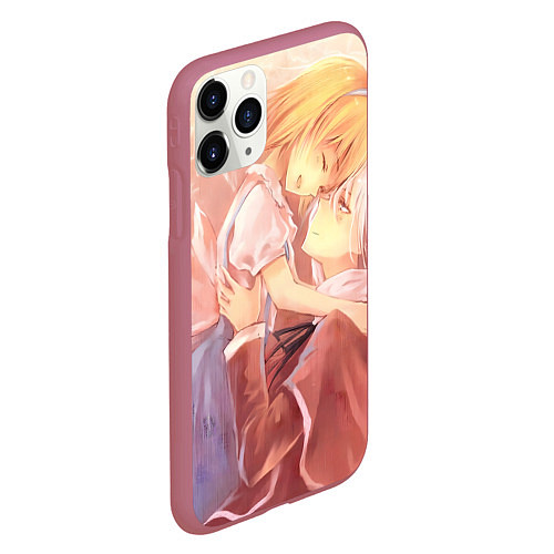 Чехол iPhone 11 Pro матовый Touhou Project Алиса Маргатройд Синки / 3D-Малиновый – фото 2