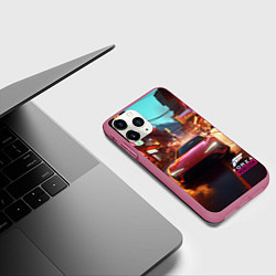 Чехол iPhone 11 Pro матовый Forza Horizon Tokio, цвет: 3D-малиновый — фото 2
