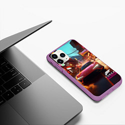 Чехол iPhone 11 Pro матовый Forza Horizon Tokio, цвет: 3D-фиолетовый — фото 2