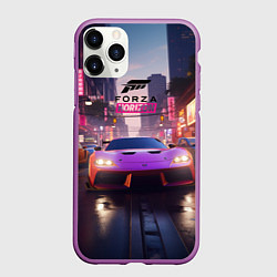 Чехол iPhone 11 Pro матовый Forza Horizon street racing, цвет: 3D-фиолетовый