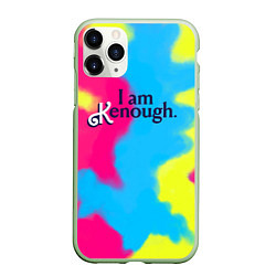 Чехол iPhone 11 Pro матовый I Am Kenough Tie-Dye, цвет: 3D-салатовый