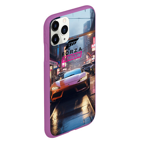 Чехол iPhone 11 Pro матовый Forza Horizon game / 3D-Фиолетовый – фото 2