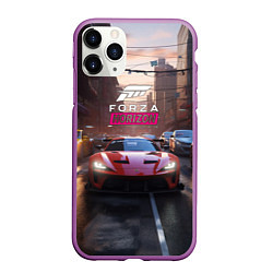 Чехол iPhone 11 Pro матовый Forza Horizon street racing, цвет: 3D-фиолетовый