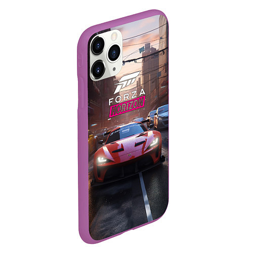 Чехол iPhone 11 Pro матовый Forza Horizon street racing / 3D-Фиолетовый – фото 2