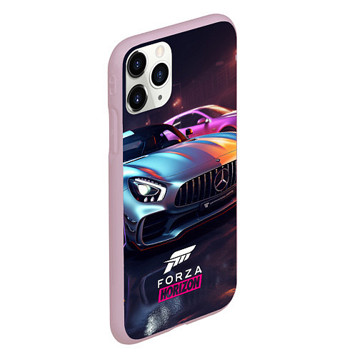 Чехол iPhone 11 Pro матовый Forza Horizon street racing / 3D-Розовый – фото 2