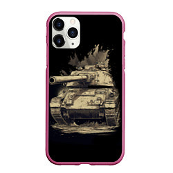 Чехол iPhone 11 Pro матовый Русский танк т54