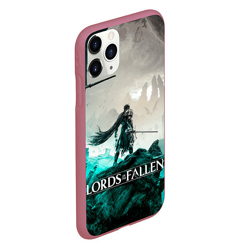 Чехол iPhone 11 Pro матовый Герой Lords of the fallen / 3D-Малиновый – фото 2