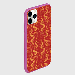 Чехол iPhone 11 Pro матовый Символ года дракон, цвет: 3D-фиолетовый — фото 2