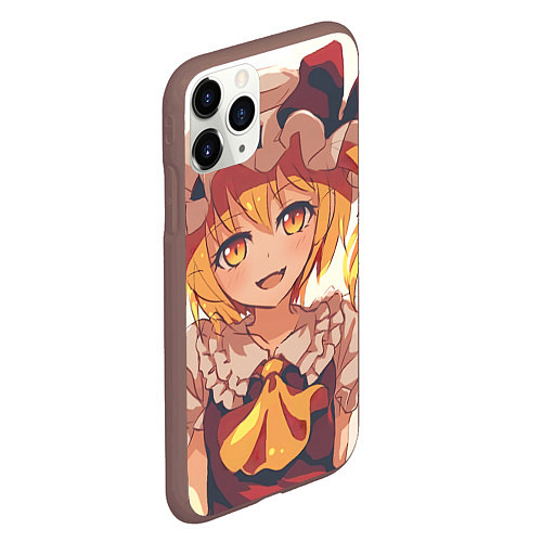 Чехол iPhone 11 Pro матовый Touhou Project Flandre Scarlet Smile / 3D-Коричневый – фото 2