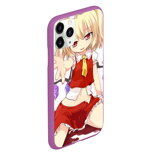 Чехол iPhone 11 Pro матовый Touhou Project Flandre Скарлет Cute / 3D-Фиолетовый – фото 2