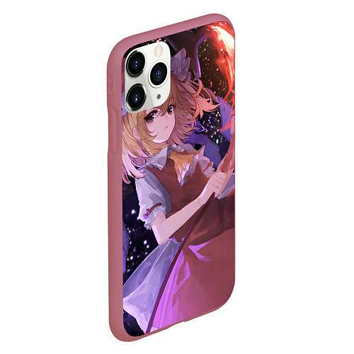 Чехол iPhone 11 Pro матовый Touhou Project Flandre Scarlet / 3D-Малиновый – фото 2