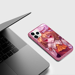 Чехол iPhone 11 Pro матовый Touhou Project Flandre Scarlet, цвет: 3D-малиновый — фото 2