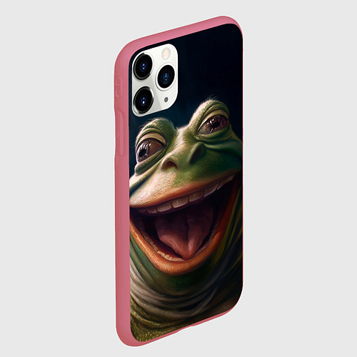 Чехол iPhone 11 Pro матовый Пепе в нирване / 3D-Малиновый – фото 2