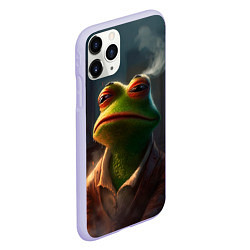 Чехол iPhone 11 Pro матовый Frog Pepe, цвет: 3D-светло-сиреневый — фото 2