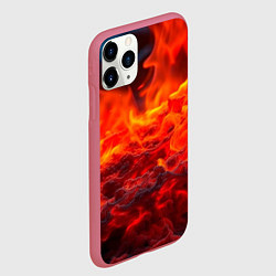 Чехол iPhone 11 Pro матовый Магма, цвет: 3D-малиновый — фото 2