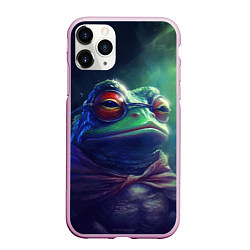 Чехол iPhone 11 Pro матовый Пепе мем лягушка, цвет: 3D-розовый