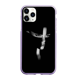 Чехол iPhone 11 Pro матовый Красивая монахиня - готический крест, цвет: 3D-светло-сиреневый