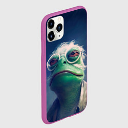 Чехол iPhone 11 Pro матовый Седая Пепе, цвет: 3D-фиолетовый — фото 2