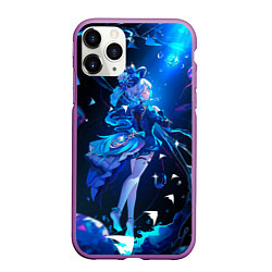 Чехол iPhone 11 Pro матовый Фурина Геншин Импакт, цвет: 3D-фиолетовый
