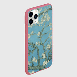 Чехол iPhone 11 Pro матовый Цветущие ветки миндаля - картина ван Гога, цвет: 3D-малиновый — фото 2