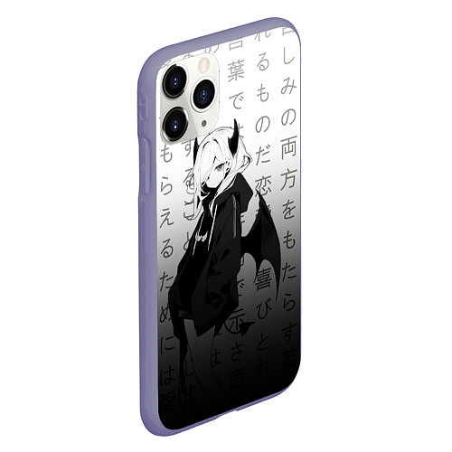 Чехол iPhone 11 Pro матовый Демоническое презрение / 3D-Серый – фото 2