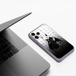 Чехол iPhone 11 Pro матовый Демоническое презрение, цвет: 3D-серый — фото 2