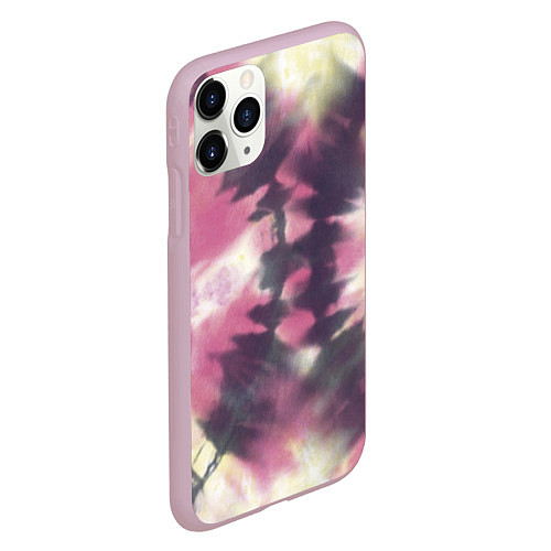 Чехол iPhone 11 Pro матовый Tie-Dye дизайн / 3D-Розовый – фото 2