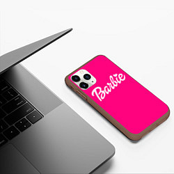 Чехол iPhone 11 Pro матовый Барби розовая, цвет: 3D-коричневый — фото 2