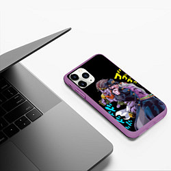 Чехол iPhone 11 Pro матовый Это Джоджо, цвет: 3D-фиолетовый — фото 2
