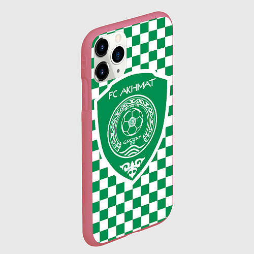 Чехол iPhone 11 Pro матовый Футбольный Клуб Ахмат / 3D-Малиновый – фото 2