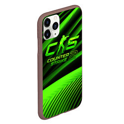 Чехол iPhone 11 Pro матовый CS2 Counter strike green logo, цвет: 3D-коричневый — фото 2