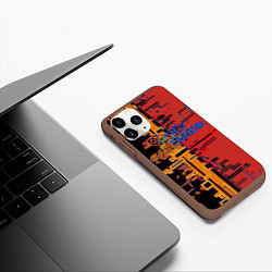 Чехол iPhone 11 Pro матовый Киберпанк - Cyber Bastards, цвет: 3D-коричневый — фото 2
