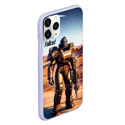 Чехол iPhone 11 Pro матовый Robot Fallout, цвет: 3D-светло-сиреневый — фото 2