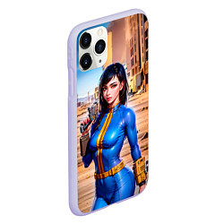 Чехол iPhone 11 Pro матовый Девушка из фалаута, цвет: 3D-светло-сиреневый — фото 2