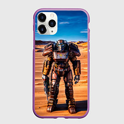 Чехол iPhone 11 Pro матовый Фалаут силовая броня, цвет: 3D-фиолетовый