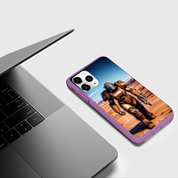 Чехол iPhone 11 Pro матовый Fallout power, цвет: 3D-фиолетовый — фото 2