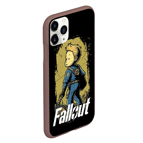 Чехол iPhone 11 Pro матовый Fallout boy / 3D-Коричневый – фото 2