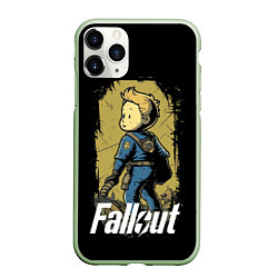 Чехол iPhone 11 Pro матовый Fallout boy, цвет: 3D-салатовый