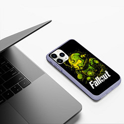 Чехол iPhone 11 Pro матовый Зеленая силовая броня, цвет: 3D-светло-сиреневый — фото 2